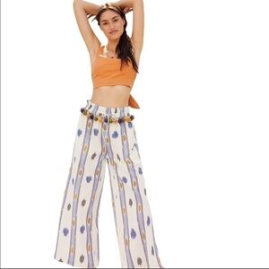 Anthropologie Pom Pom Wide Leg Pants Small